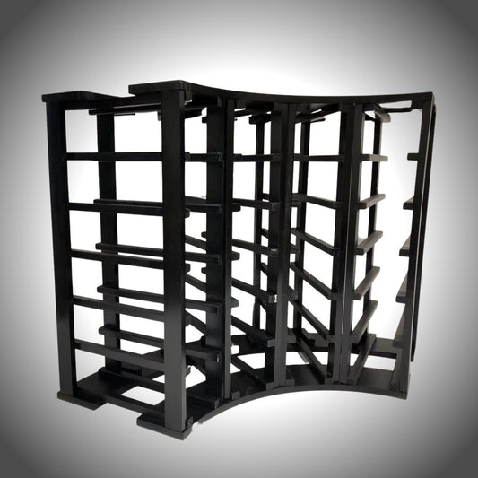 4 Column 24 Bottle Curved Corner Wine Cube