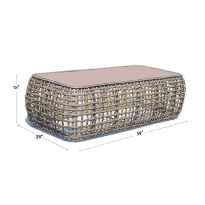 Dynasty Coffee Table with Glass