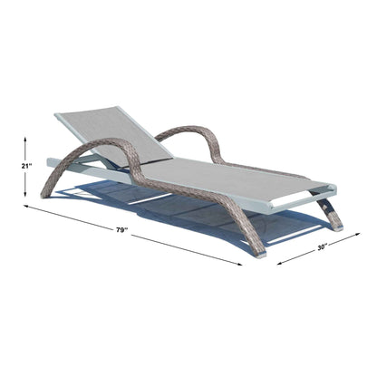 North Set of 2 Chaise Loungers