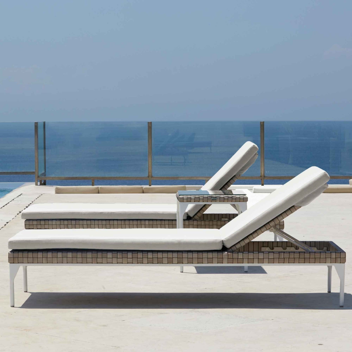 Brafta 3-Piece Chaise Lounger set with Sunbrella Cushion