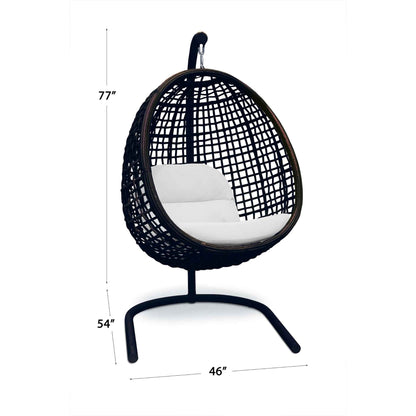 Dynasty Hanging Chair with Frame and Sunbrella Cushion