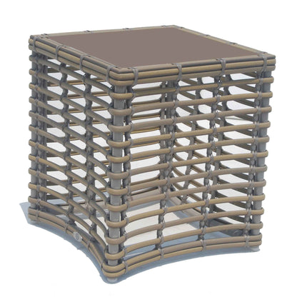 Ruby End Table with Glass