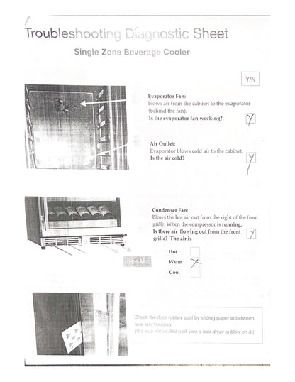 Refurbished - 53 Inch Solid 3-Door Outdoor Beverage Drinks Cooler - Stainless Steel Door