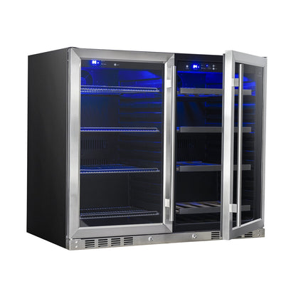 39 inch built in beer and wine fridge combo KBU28LRX