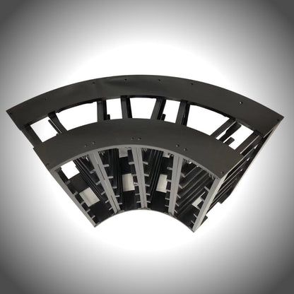 4 Column 24 Bottle Curved Corner Wine Cube