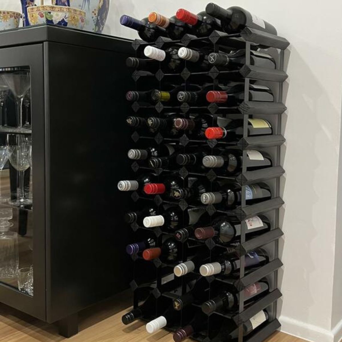 Custom Built Wine Rack | Black Onyx Finish