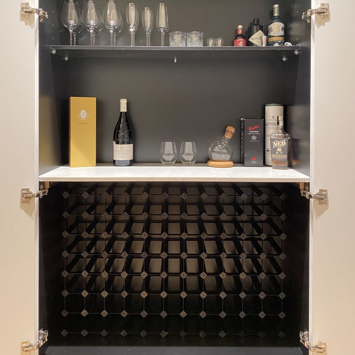 Custom Built Wine Rack | Black Onyx Finish
