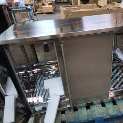 Refurbished - 53 Inch Solid 3-Door Outdoor Beverage Drinks Cooler - Stainless Steel Door 2