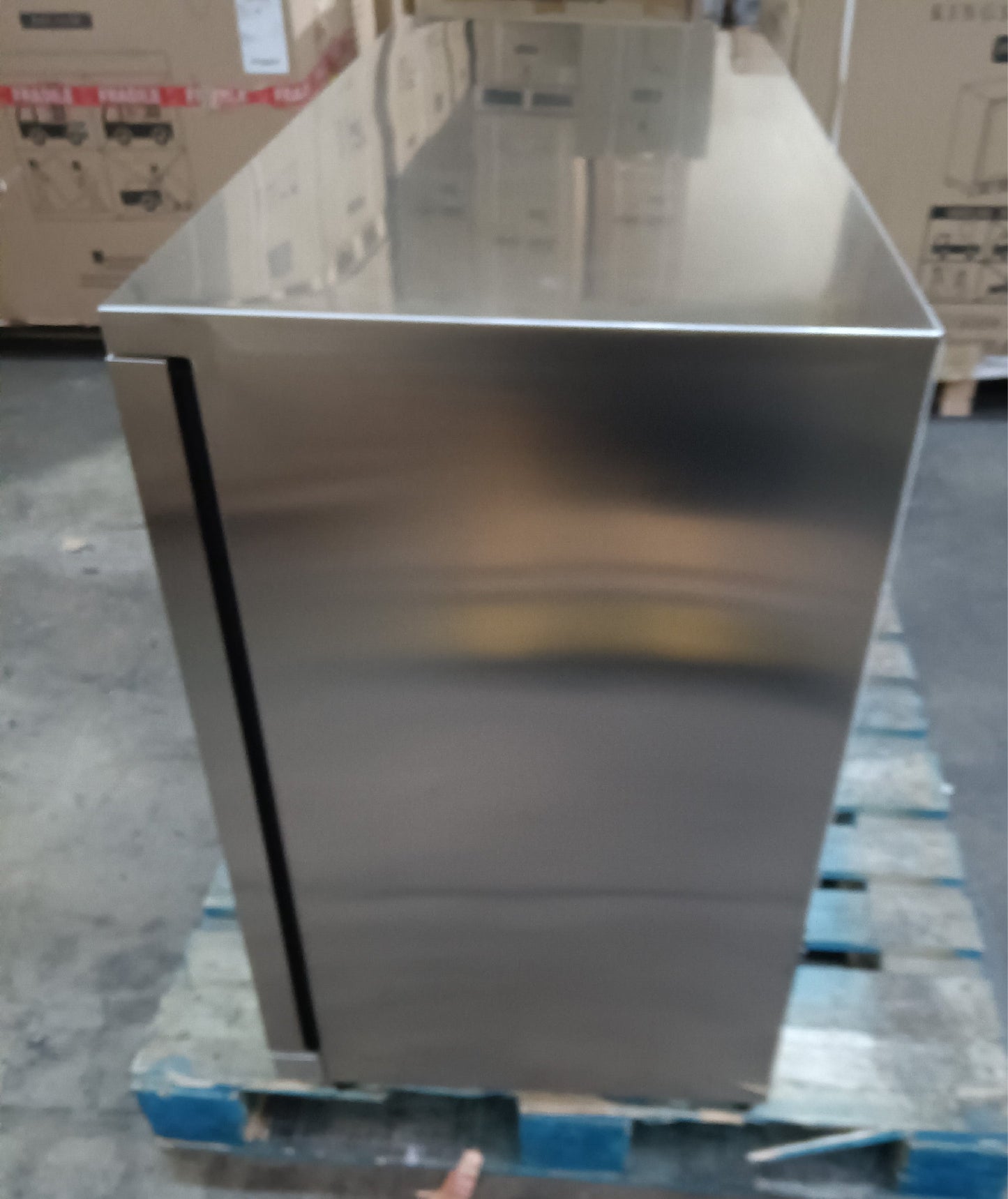 Refurbished - 53 Inch Solid 3-Door Outdoor Beverage Drinks Cooler - Stainless Steel Door 2