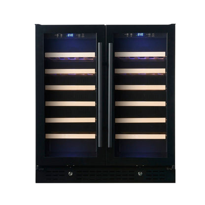 30-inch Dual Zone Wine Cooler with Low-E Glass Door