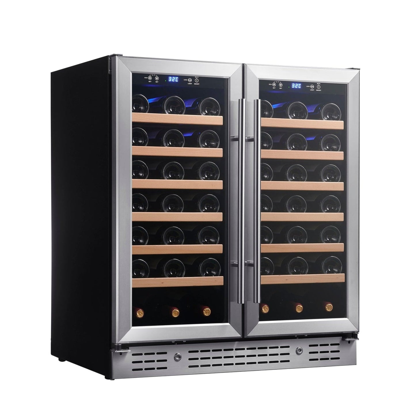 30-inch Dual Zone Wine Cooler with Low-E Glass Door