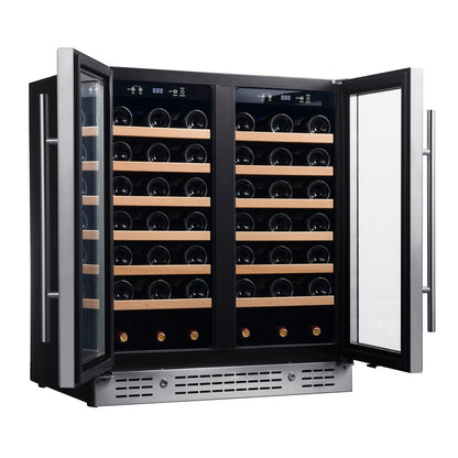 30-inch Dual Zone Wine Cooler with Low-E Glass Door