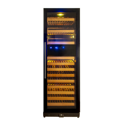 164 bottles glass door large dual zone wine refrigerator KBU170DX-FG
