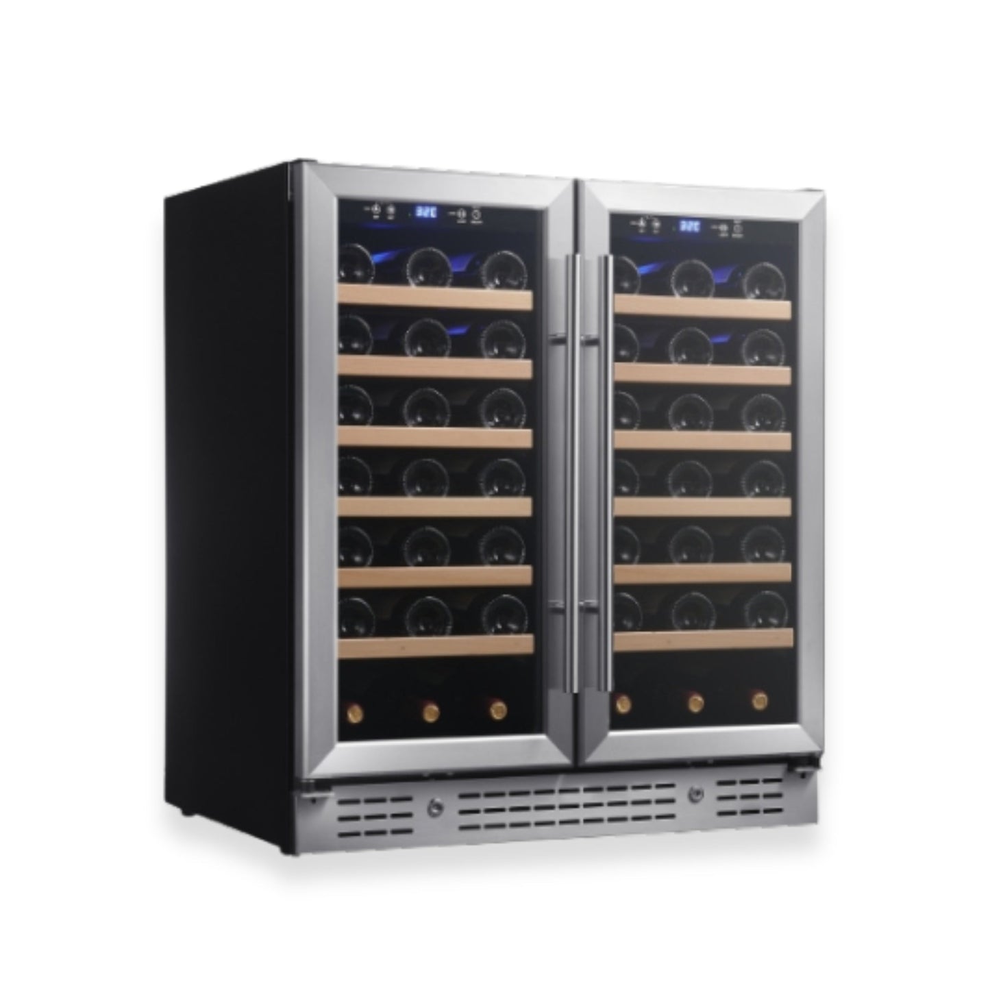 36-inch Under Bench Dual-Zone Wine Cooler with Low-E Glass Door