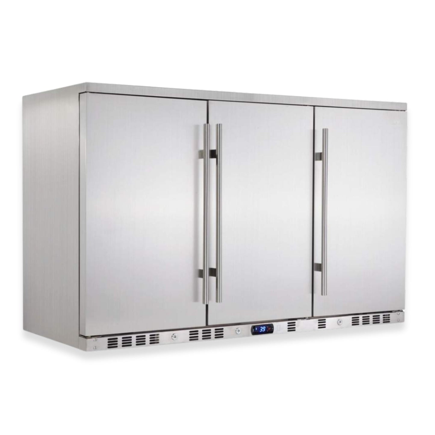 53 Inch Solid 3-Door Outdoor Beverage Drinks Cooler